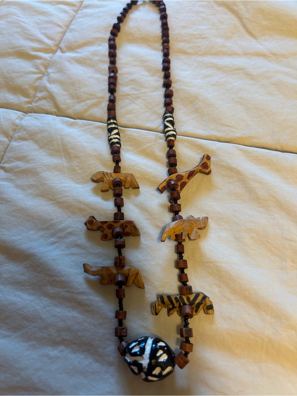Handcrafted Brown Wooden Animal Pendant Necklace - Women Jewelry